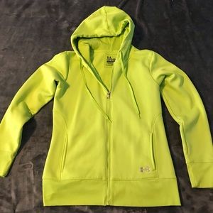 Women’s under armour hooded zip up, large